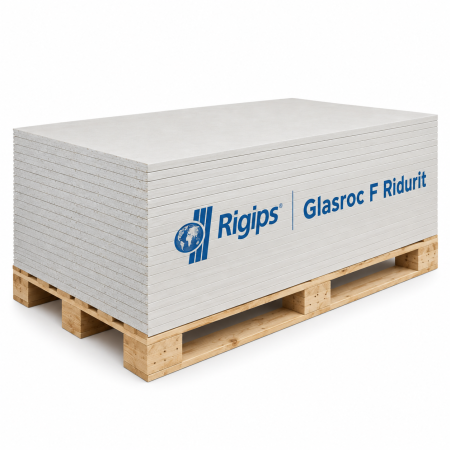 Placa rezistenta la foc Rigips Glasroc F Ridurit, tip GM-FH1, 20 x 1200 x 2000 mm